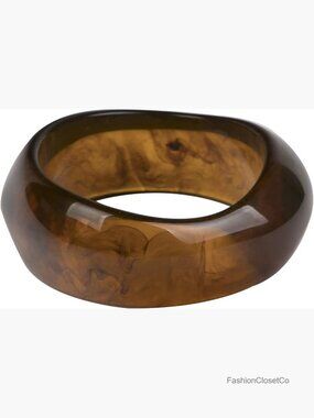 Acrylic Resin Irregular Geometric Bangle Bracelet Chunky Cuff